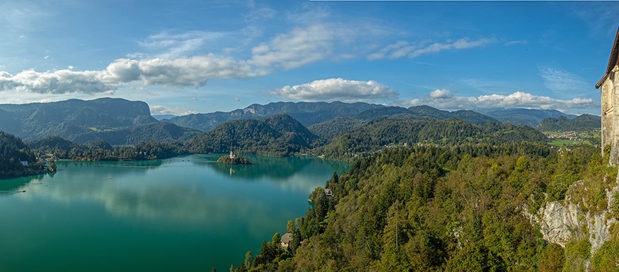 Lake Bled, Slovenia 58662-Pano