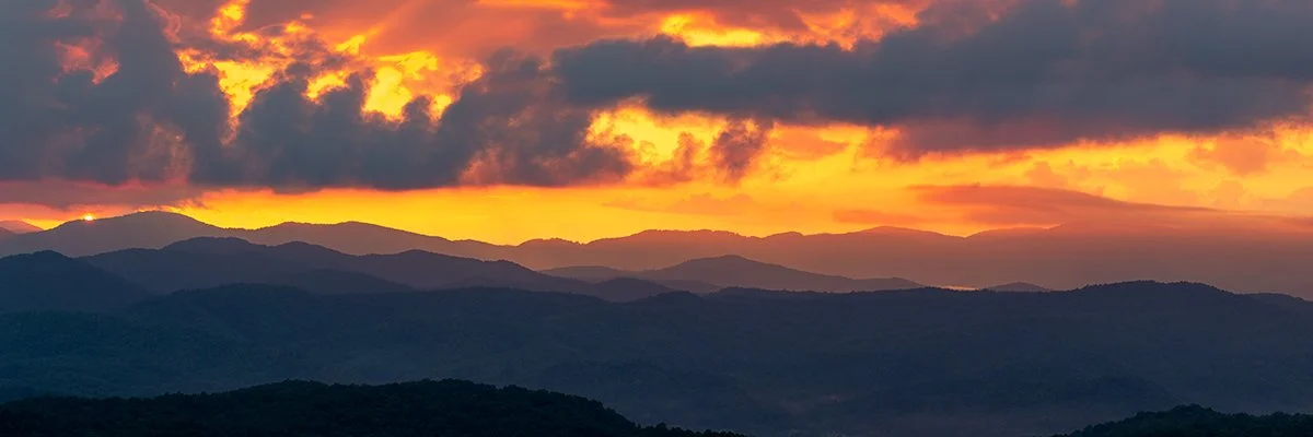  Sunset with Layered Mountain Ridges - 6002_BRP 