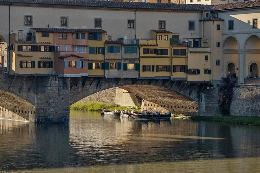  Boats under the Ponte Vecchio, Florence, Italy - 108202_IT 