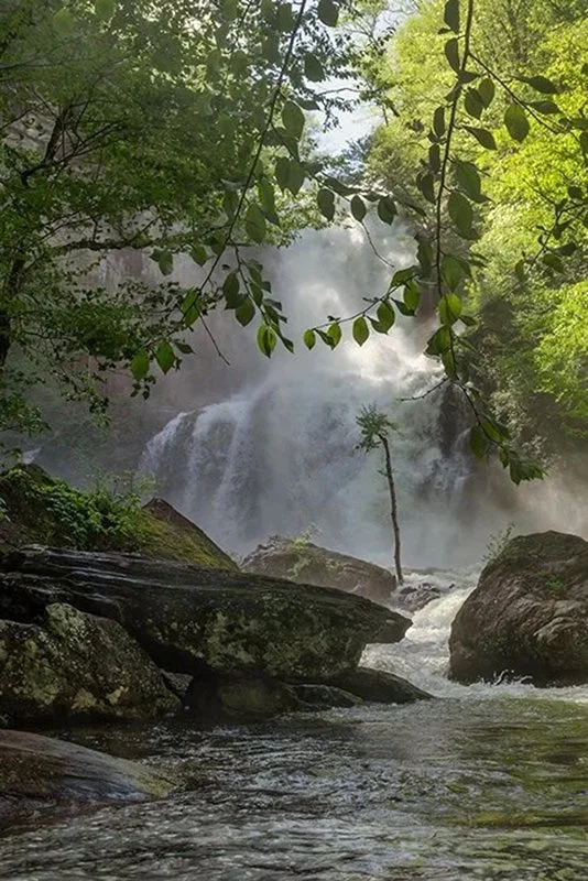  High Falls Waterfall at Lake Glenville - 4938NC 