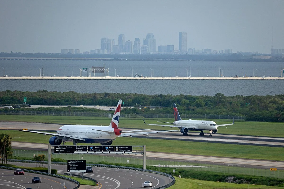  Runway Activity with St Petersburg Skyline. 35234_TPA726 