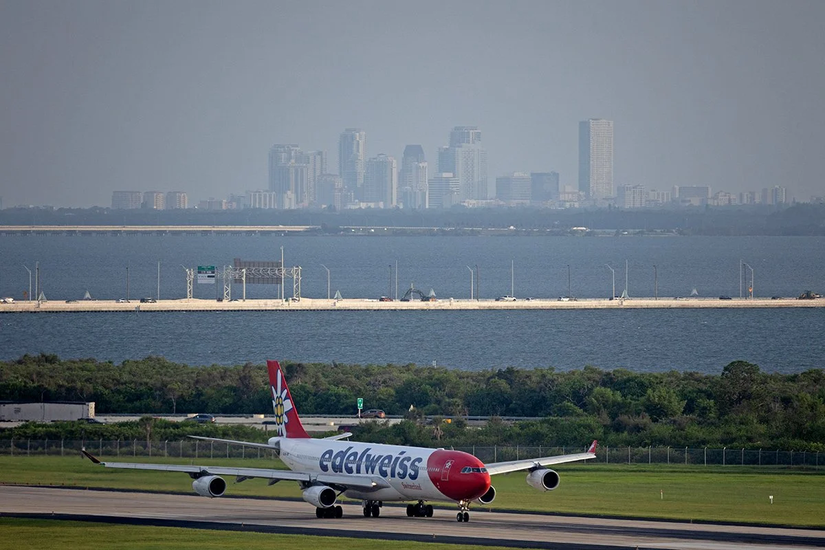  Runway Activity with St Petersburg Skyline. 35559_TPA726 