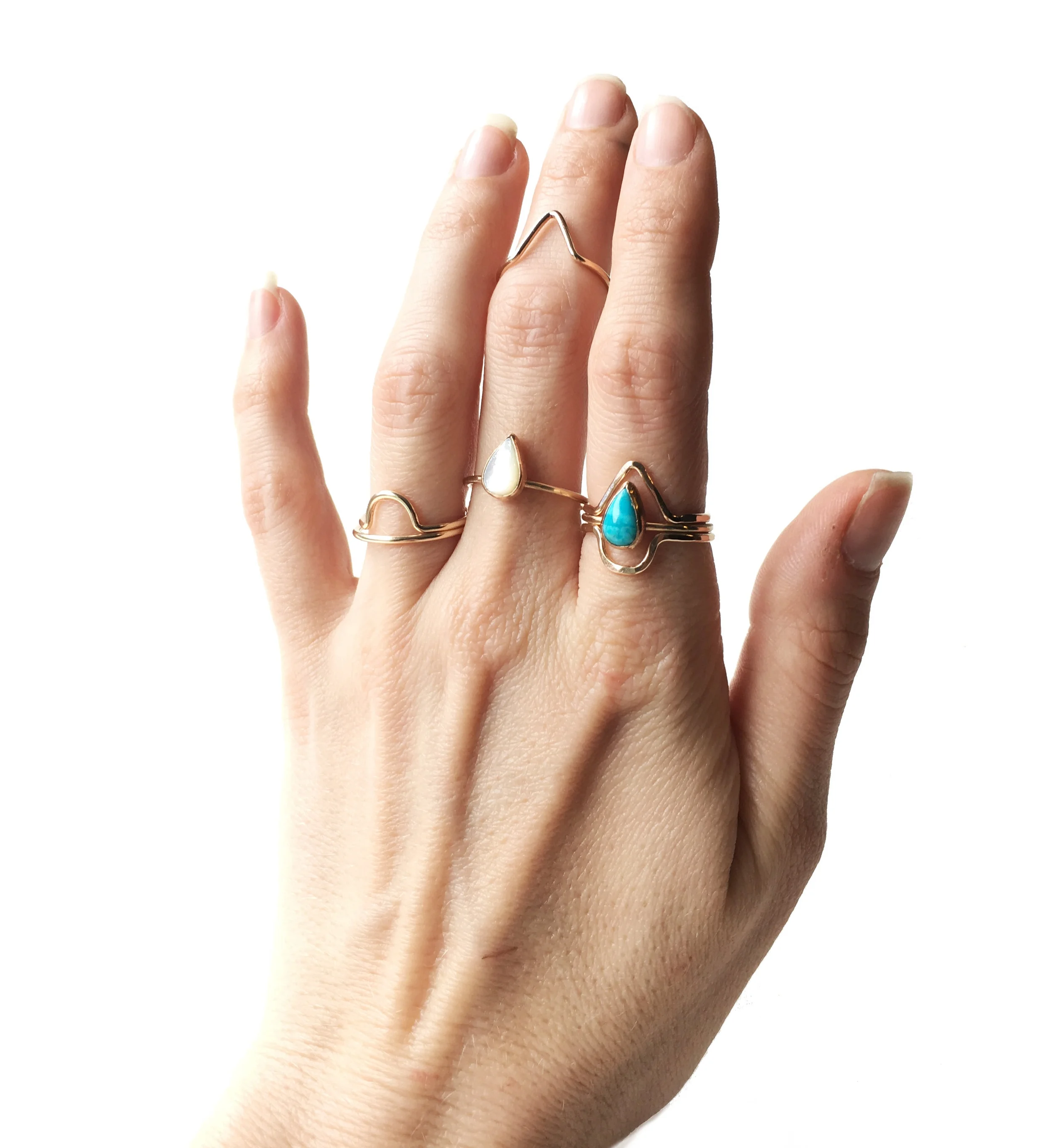 Tear Drop and Stacking Ring + Hand Gold 2.jpg
