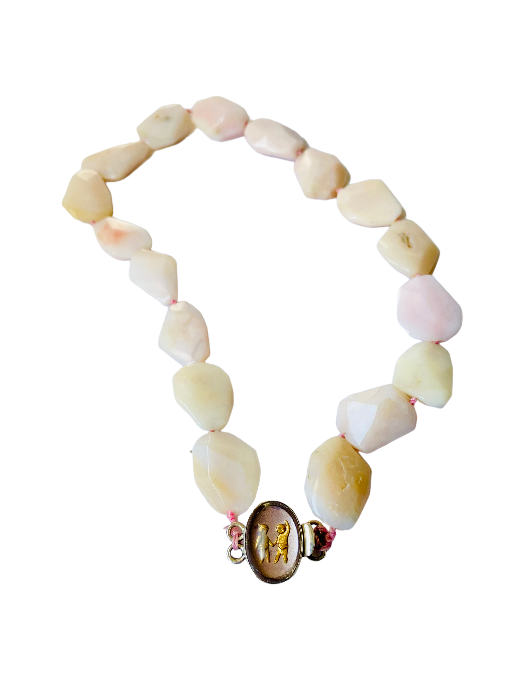 One of a Kind Pink Peruvian Gemini Necklace