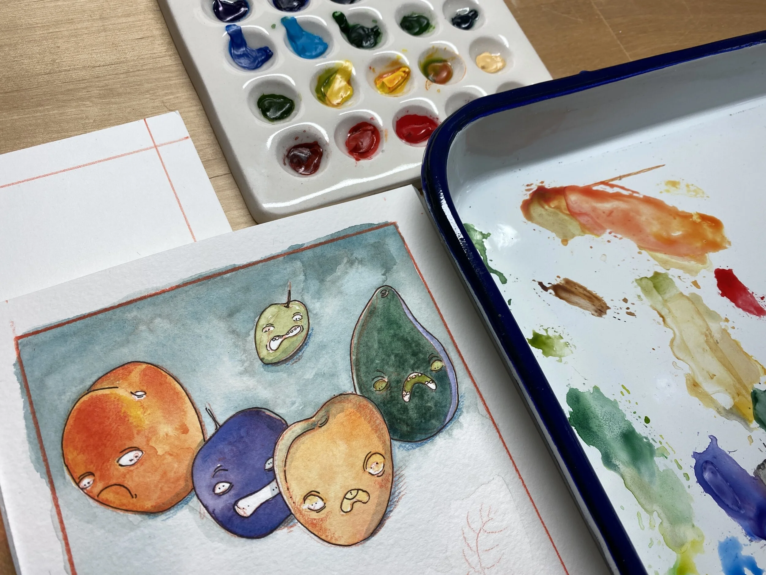Watercolors are a popular choice for commissions, big and small alike!