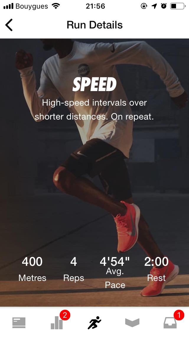 speed run nike app