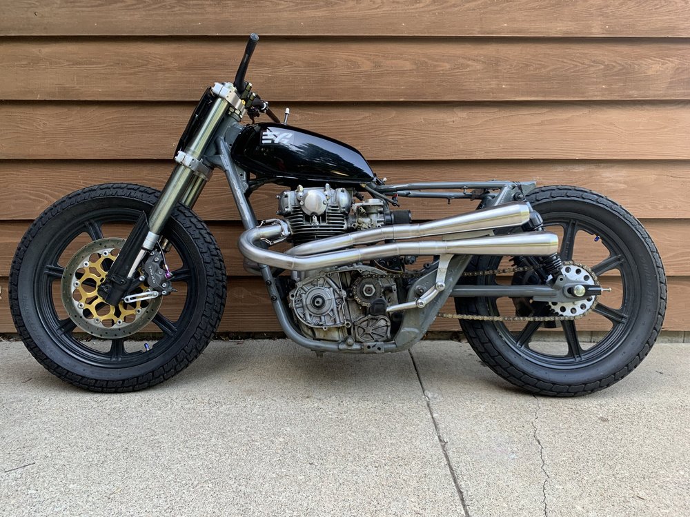 Xs650 Tracker Stainless Exhaust 2 Into 2 Full System Gunn Design