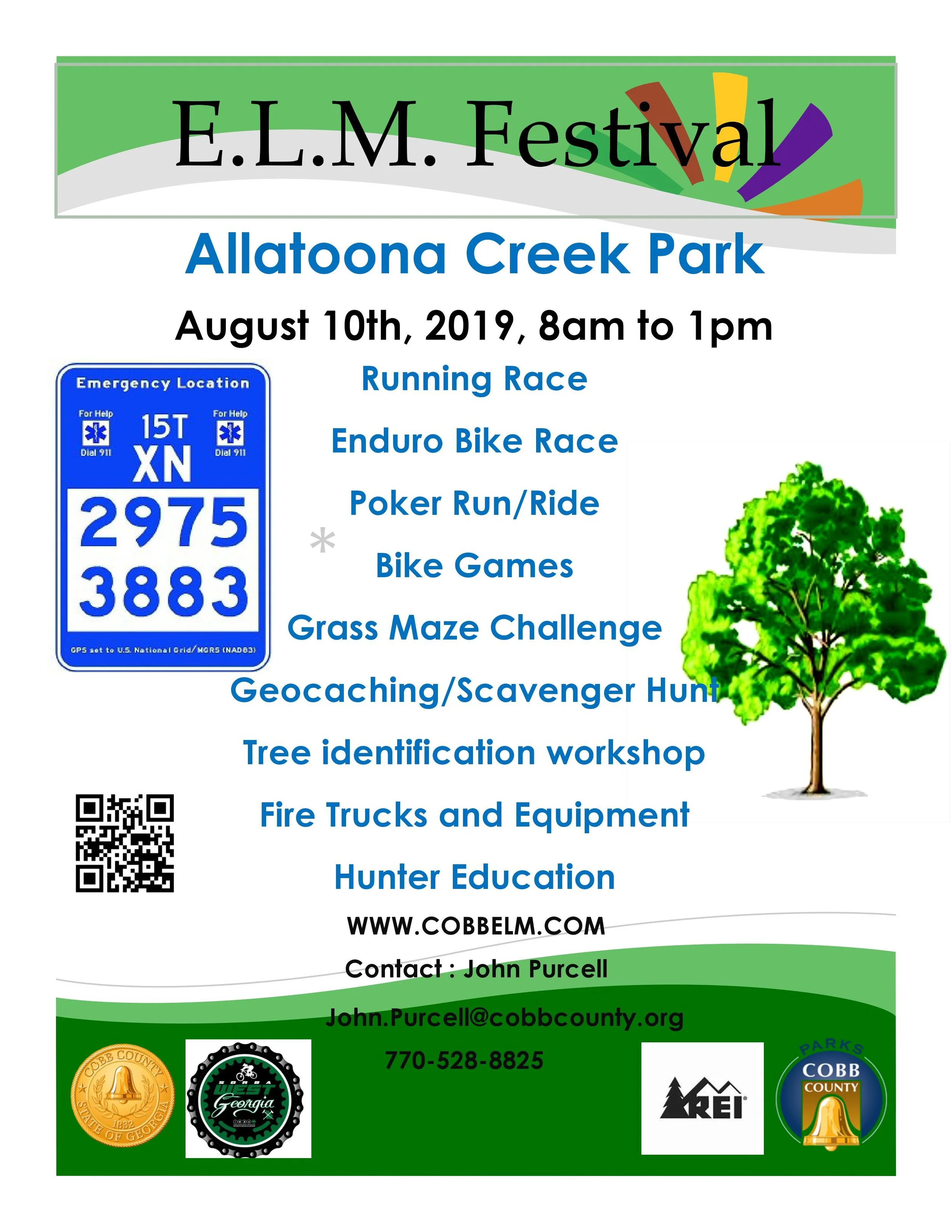Join us Saturday August 10th for the E.L.M. Festival at Allatoona Creek Park. To learn more about the E.L.M. Emergency Location Marker System visit www.cobbelm.com . It will be a full day of fun for the whole family including… DIRTY SPOKES - Good Dirt 8.75/3.6 Mile Trail Run http://www.dirtyspokes.com/georgia-allatoona-park/ Cobb County - Cobb Police and Fire will be out with lots of cool rescue equipment and staff. www.cobbelm.com SORBA West Georgia - Bike Games and Enduro Event This Enduro event will be an informal race format consisting of 5 stages and will only be timed on the downhill portions of the course. Riders are not timed between stages but they are required to complete all stages under their own power and within 3 hours. The rider with the fastest combined times on all 5 stages will be crowned the winner. There will be 3 categories including youth (under 19), men's, and women's. We will have prizes for the top 3 in each category. Although this event is free, we do ask that you make at least a $20 donation to SORBA West Georgia if you plan on participating. IMPORTANT - Participants should already have an understanding of what an enduro race entails. The course we selected is NOT for beginners and includes lots of rocks, jumps, gaps, and drops. Riders are expected to be able to ride all features and should pre-ride the course well before the day of the event. Emergency personnel will be on hand if needed, but if you don't think you can handle the course, then don't signup as spots will be limited. The stages will be as follows... MoFlo https://www.mtbproject.com/trail/7024918/moflo Red Baron (Starting at the top traveling CW to Turtle back) https://www.mtbproject.com/trail/6401013/red-baron Knuckle Sandwich https://www.mtbproject.com/trail/7025196/knuckle-sandwich 3rd Brigade https://www.mtbproject.com/trail/7048179/third-brigade Medusa https://www.mtbproject.com/trail/7042164/medusa Riders will need to meet at the main Allatoona Creek Parking lot at 5690 Old Stilesboro Rd at 9:30 AM. We will quickly go over the rules, sign waivers and give out race plates. We encourage riders to bring their own hydration and protective gear, and of course all riders must wear a helmet. The event officially begins at 10:00 AM. Riders will go to MoFlo, then Red Baron, then back to Knuckle Sandwich, then 3rd Brigade, and finally Medusa. Due to timing constraints riders must complete the stages in this order. After all riders have completed the stages, times will be added up and winners will be announced back at the main parking lot. If you are interested in signing up please email Jcamp@sorbawestgeorgia.org . with your name, age, and telephone number to be added to our list. There will be a limited number of spots for this race. If you have any other questions, please feel free to reach out to me anytime.