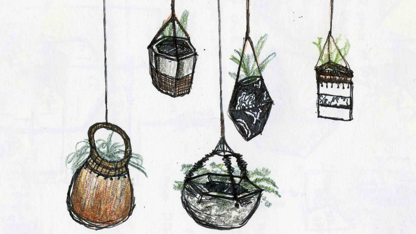  Original idea generation sketches for the verge and terra planters. 