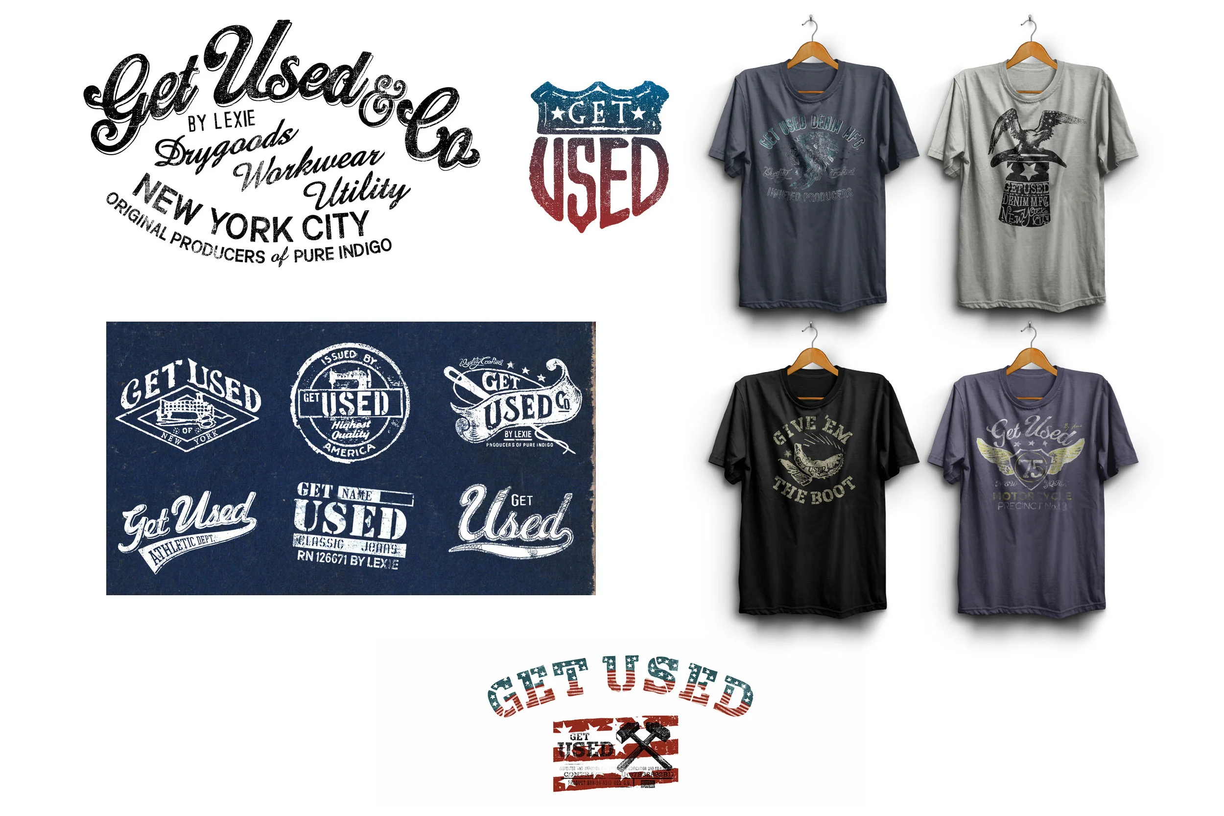  Get Used, better known as "USED" in the mid-eighties, was purchased by Li &amp; Fung in an attempt to rebrand as a children's clothing line. I was contracted to initiate the boys graphic offering. 