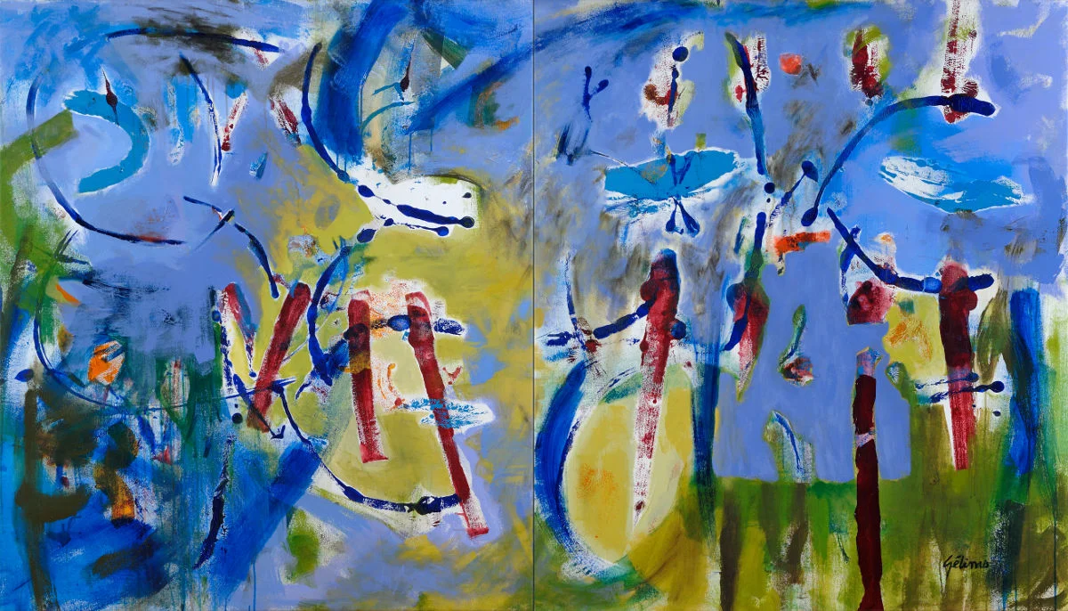 TAPISSERIE EN MAUVE, 2011, acrylique sur toile, 135 cm x 235 cm (disponible)