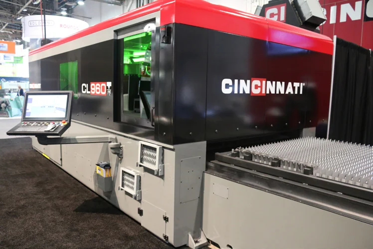 Seen at Fabtech 2016 in Las Vegas, this Cincinnati Inc. fiber laser cutter highlights the various considerations fabricators must keep in mind when they’re in the market for new equipment.