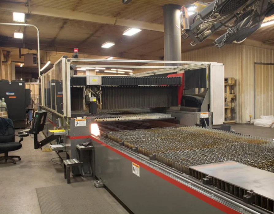 Custom Fabricators Inc. (CFI) recently invested in a Cincinnati Inc. (CI) CO2 CL 446, which is the fastest machine in its collection of multiple laser cutters.