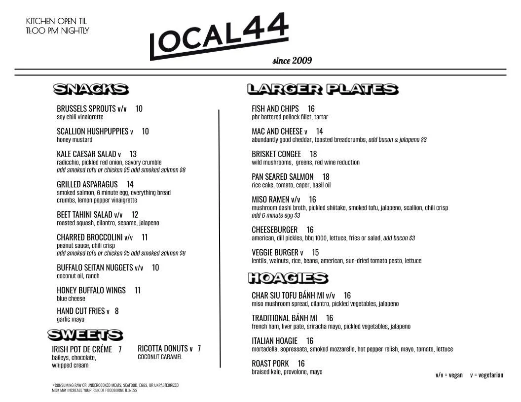Dinner & Brunch — Local 44 | West Philly