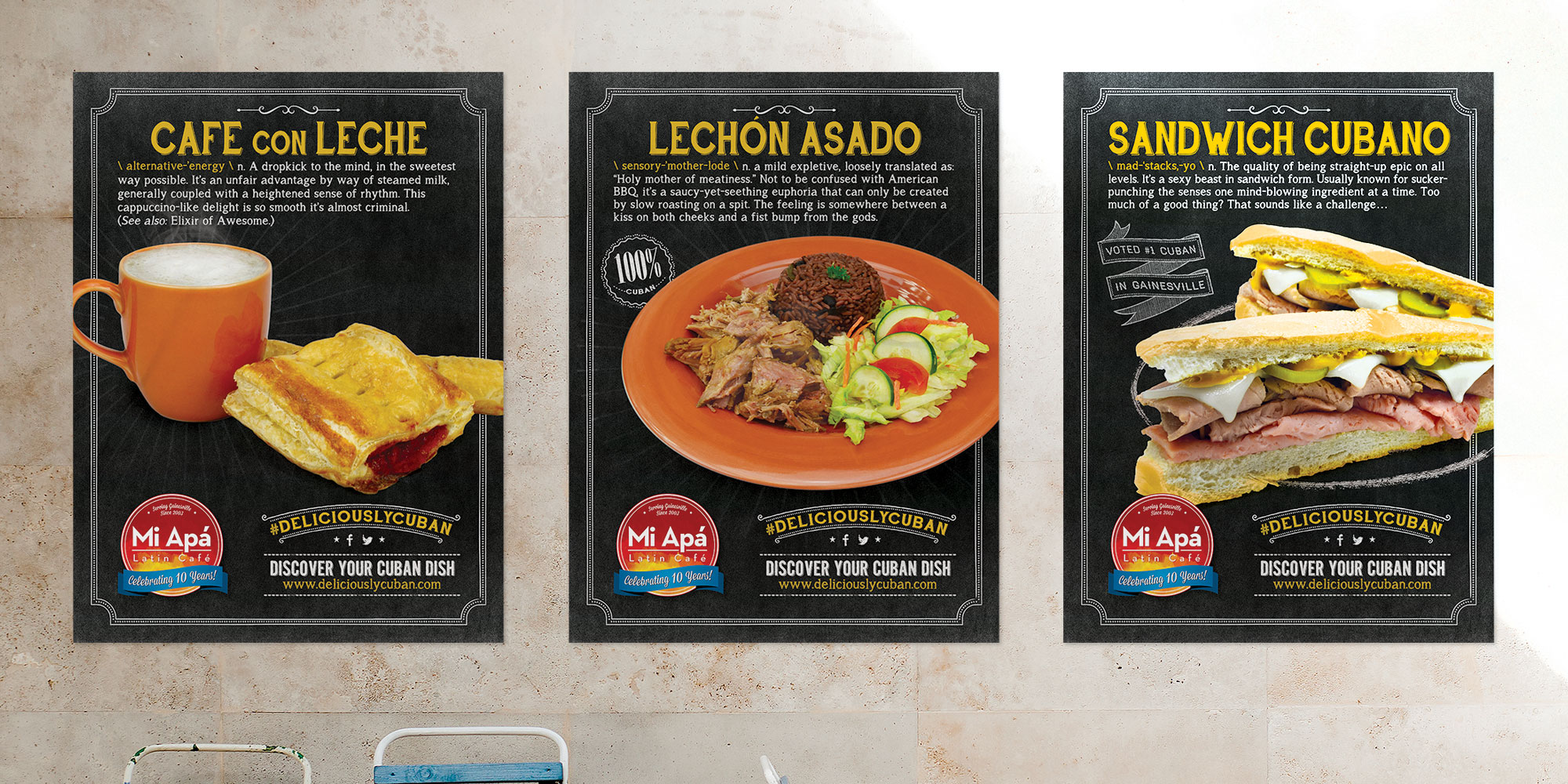 neutral7 graphic design branding logo mi apa latin cafe marketing campaign poster print