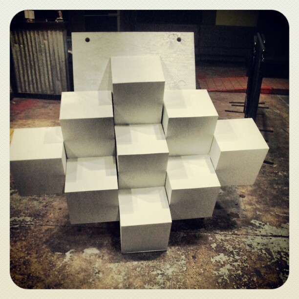 neutral7 graphic design gainesville custom fabrication project wood dimensional installation