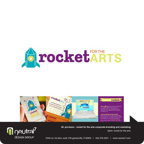 Rocket for the Arts Nonprofit Branding