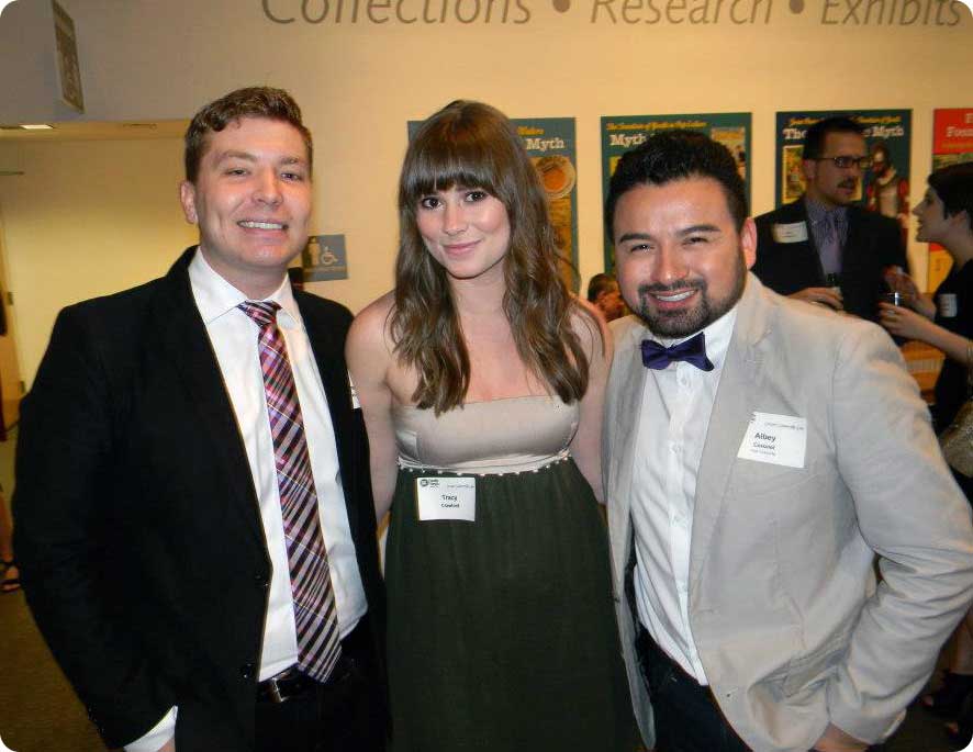 Preston Kinsey, Trace Crawford, and Albey at the Equality Florida Gainesville Gala (photo courtesy of Kara Winslow of Gainesville Today)