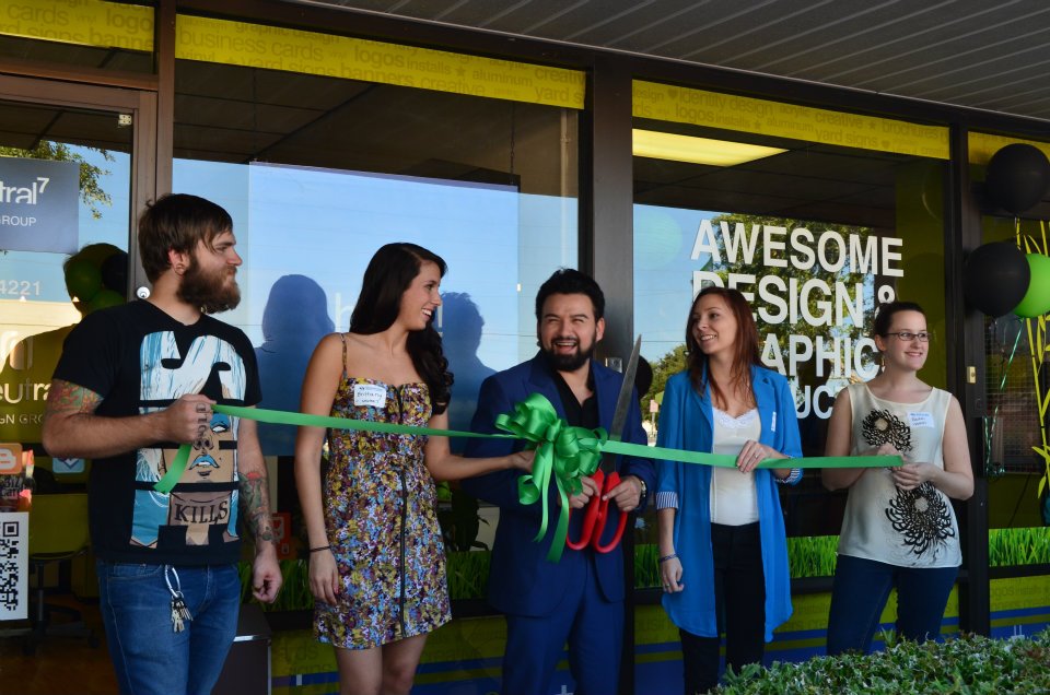neutral7 graphic design gainesville event shop opening