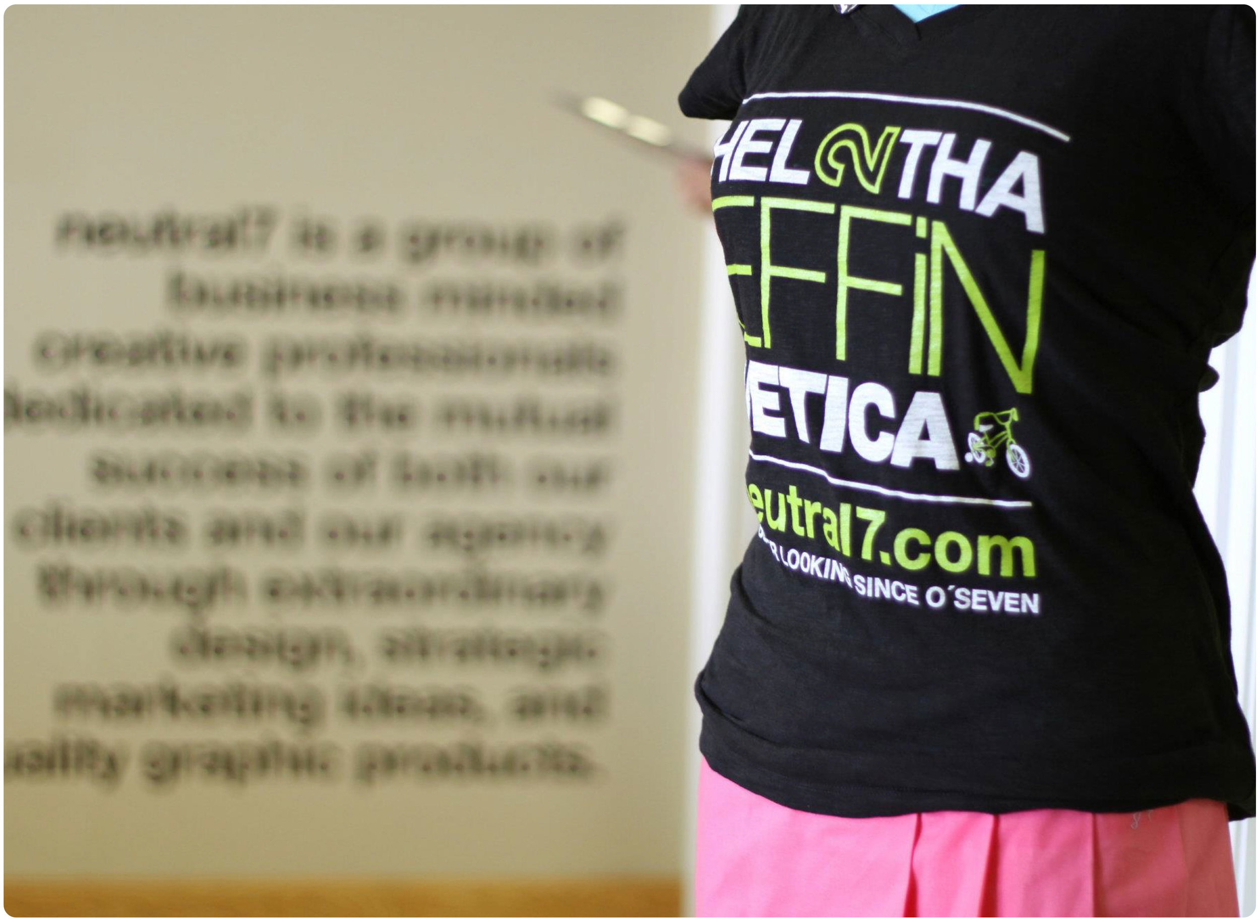 neutral7 graphic design gainesville event shop opening shirt