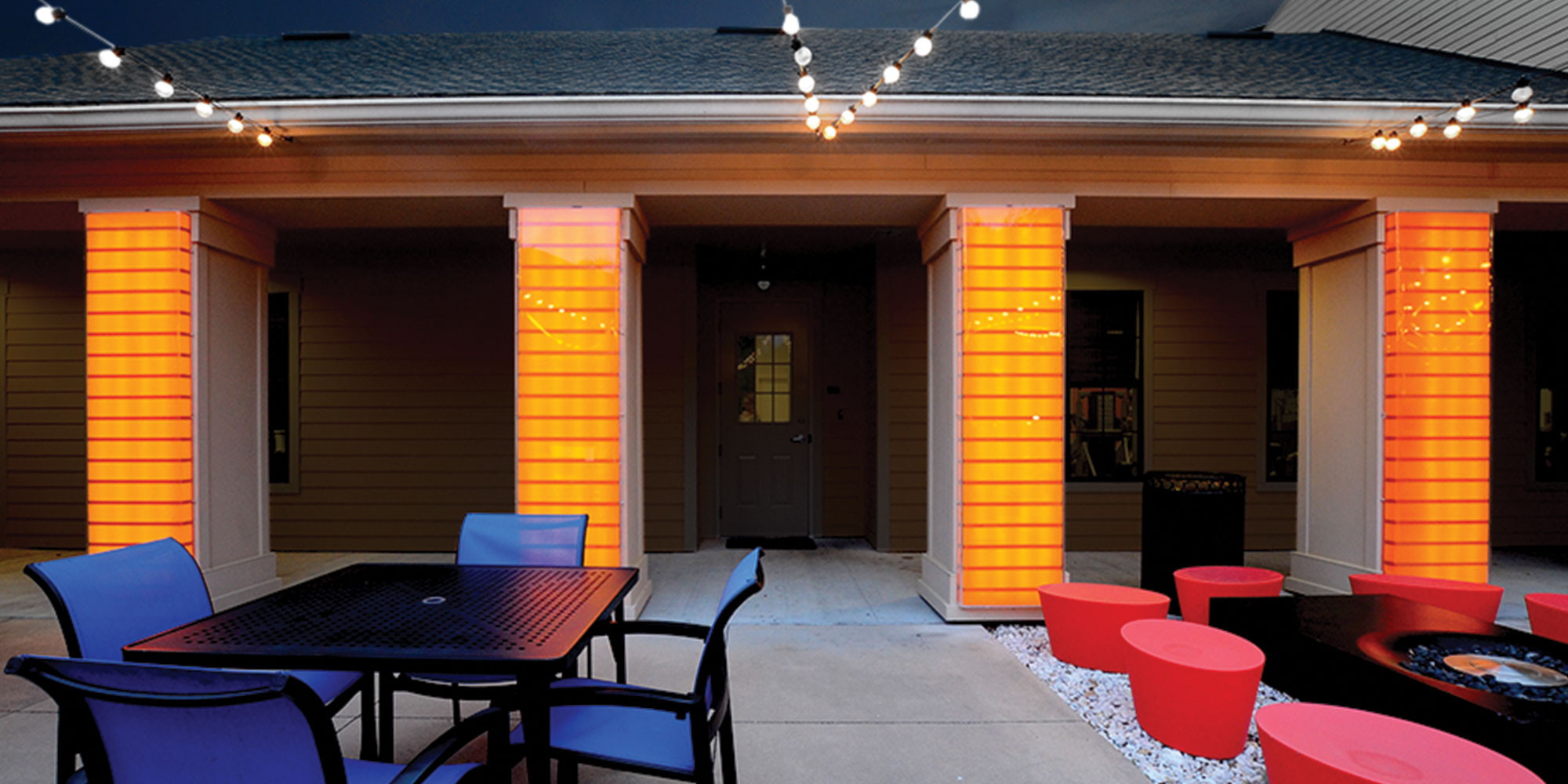 neutral7 design large format printing canopy apartments acrylic backlit custom