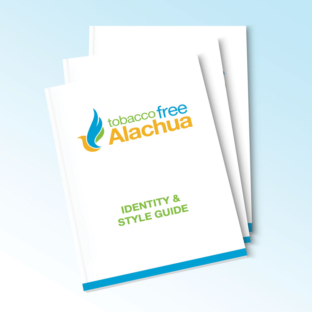 neutral7 graphic design tobacco free alachua branding guide booklet