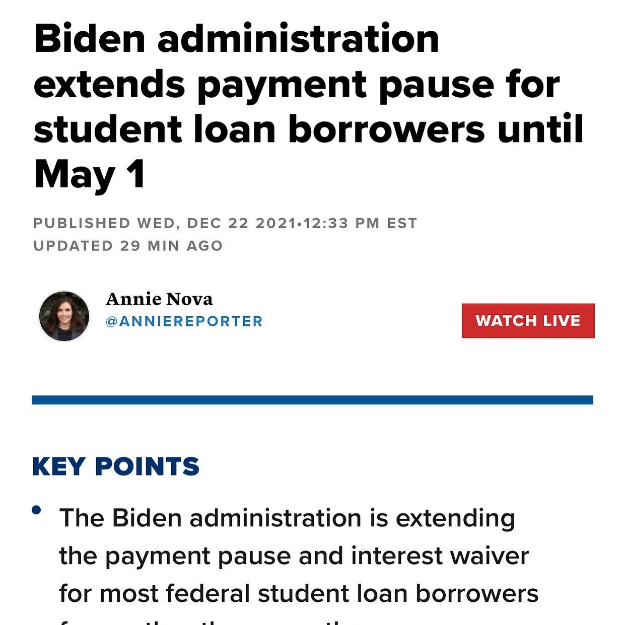 The student loan repayment pause has been extended through May 1.  Y&rsquo;all excited or nah?