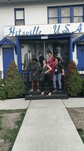 Chelsea, Denisse, Joselina, Hillary and our new friend Willow at The Motown Museum!