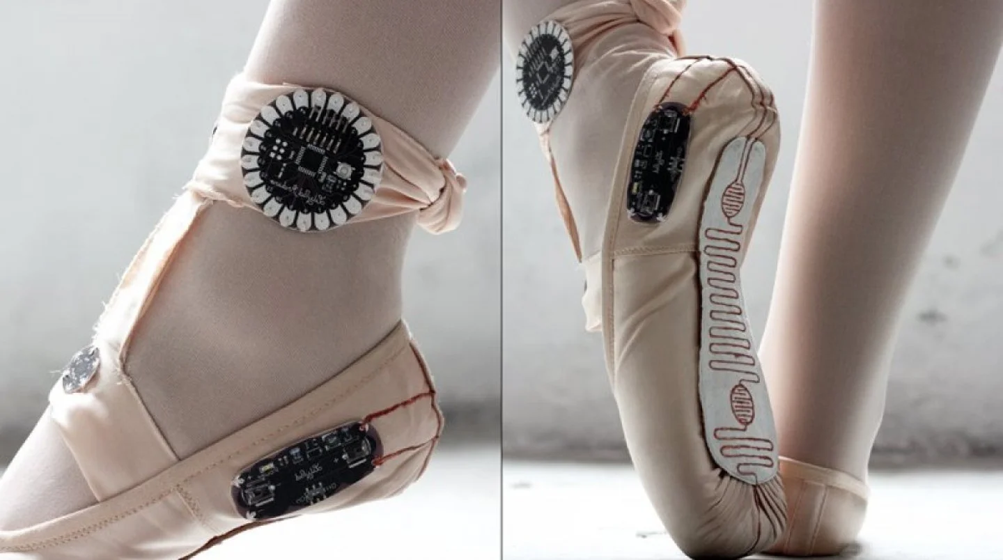 E-traces ballet shoes, Photo: Makezine.com