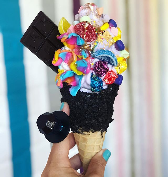 It&rsquo;s National Ice Cream Day!!!!!!!!!! Come try our &ldquo;50 shades of Candy- cone&rdquo; made special for the greatest day of the year :). Also doing GC giveaways every 50th ticket allll day at NE store! Thank you so much for making it another