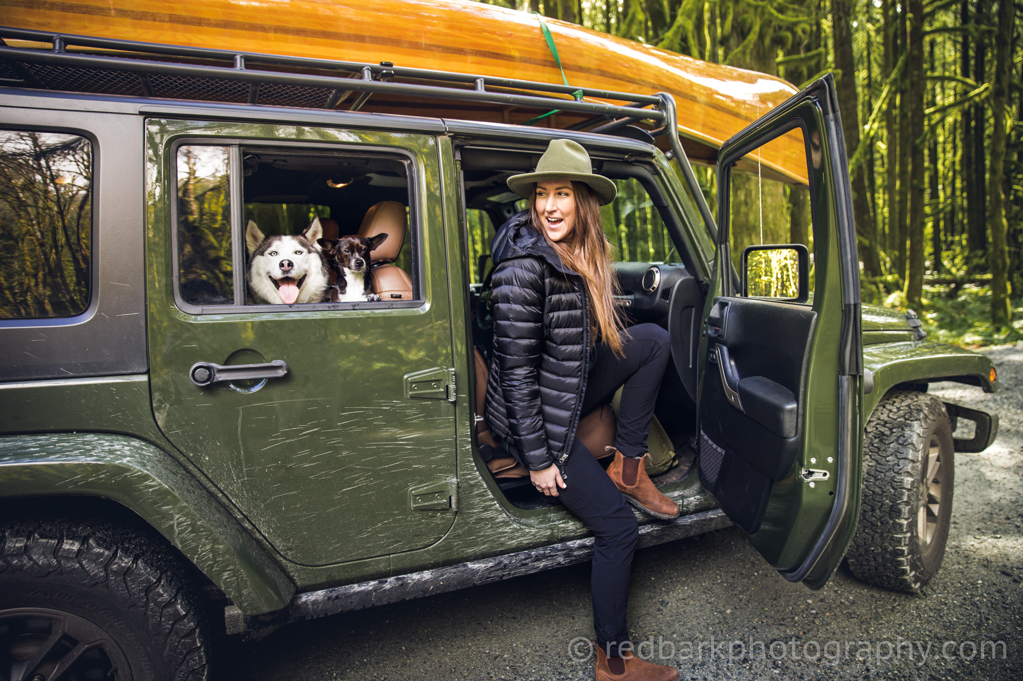 Outdoor lifestyle shoot with jeep