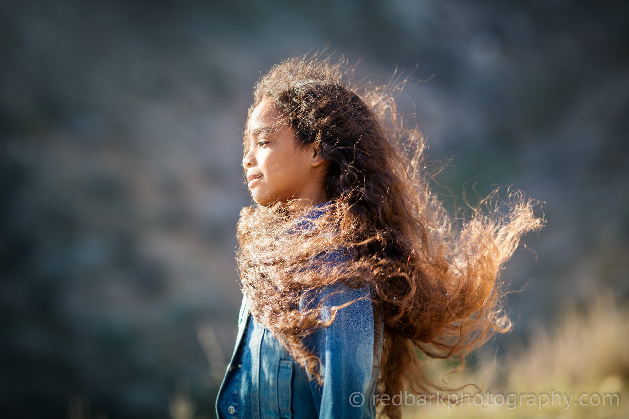 Girl with wind