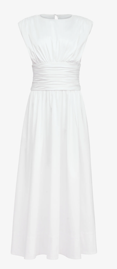 Toccin Evangeline Ruched Midi Dress