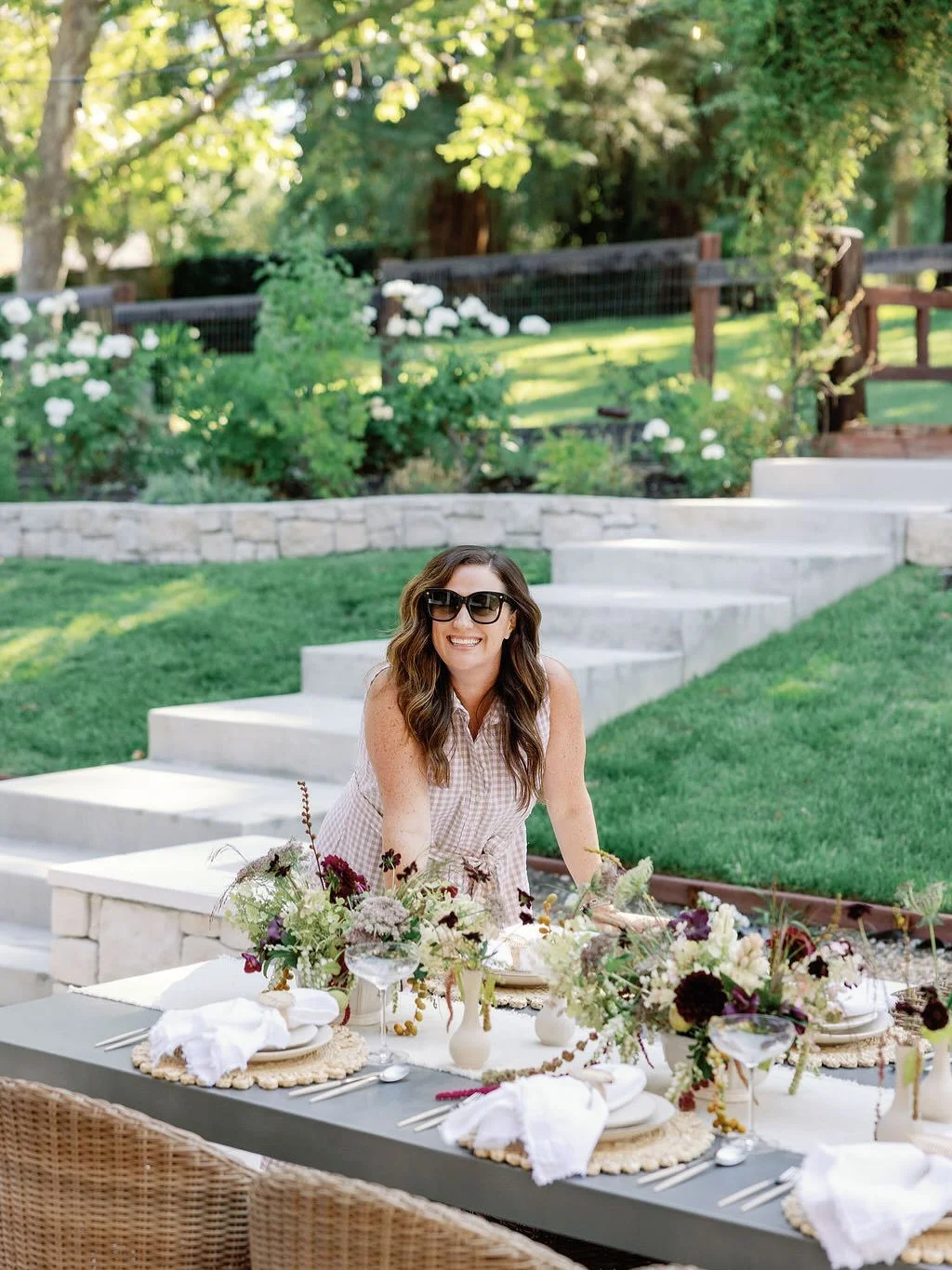 Late Summer brunch and birthday week kickoff for our girl @parkergraceevents 
So much to catch up on and toast to! 
Loved hosting alongside these talented ladies in Sheela&rsquo;s beautiful backyard! With @lindsaylaurenn 
Floral Sheela @sarahsgardend