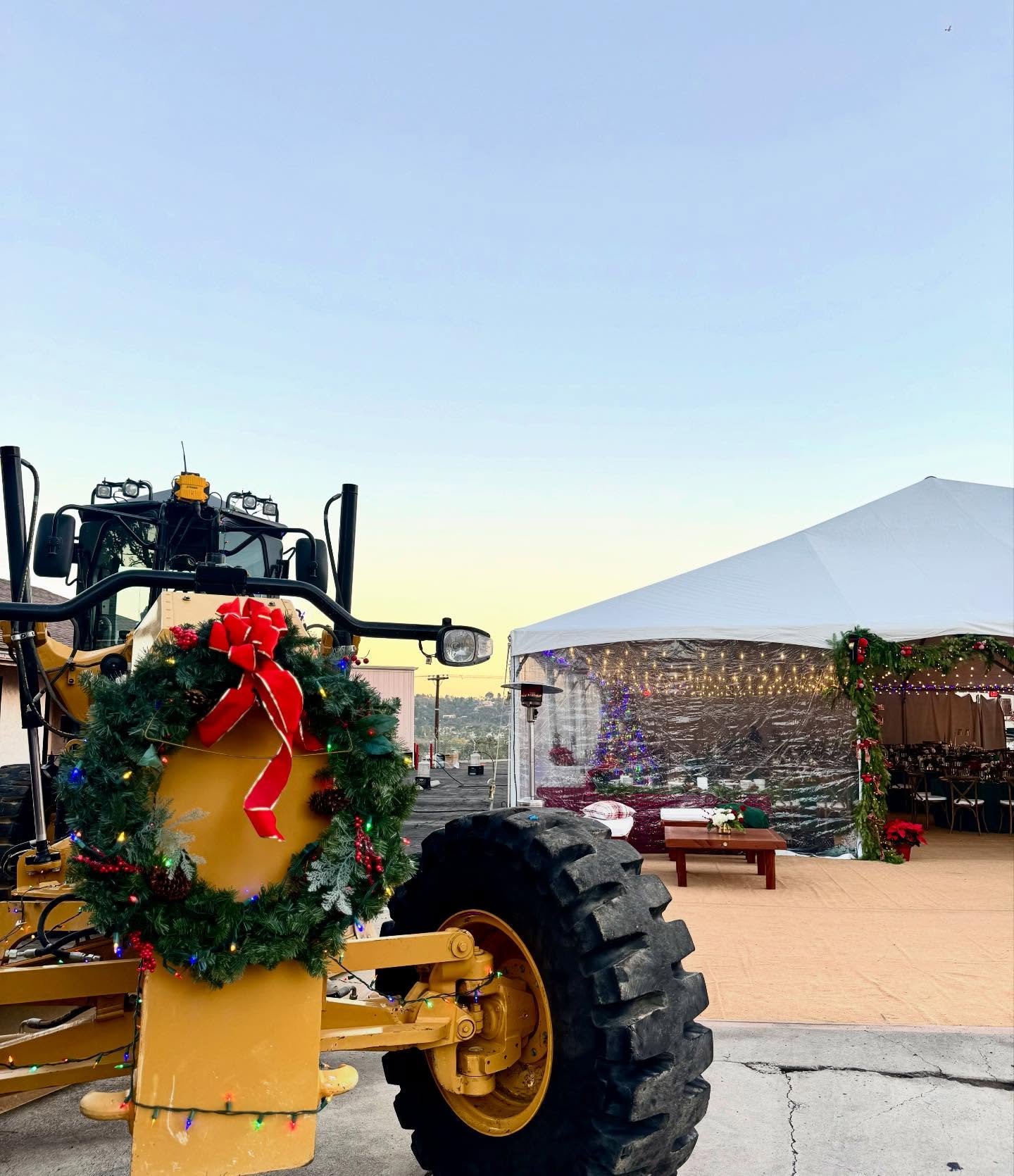 Land grading and celebrating!! 🎄🎄🎄
14 years ago I did a special wedding for the daughter of the owner of Pinnick, Inc, in their backyard in East County San Diego. I&rsquo;ve been luckily enough to plan many events for this amazing family over the 