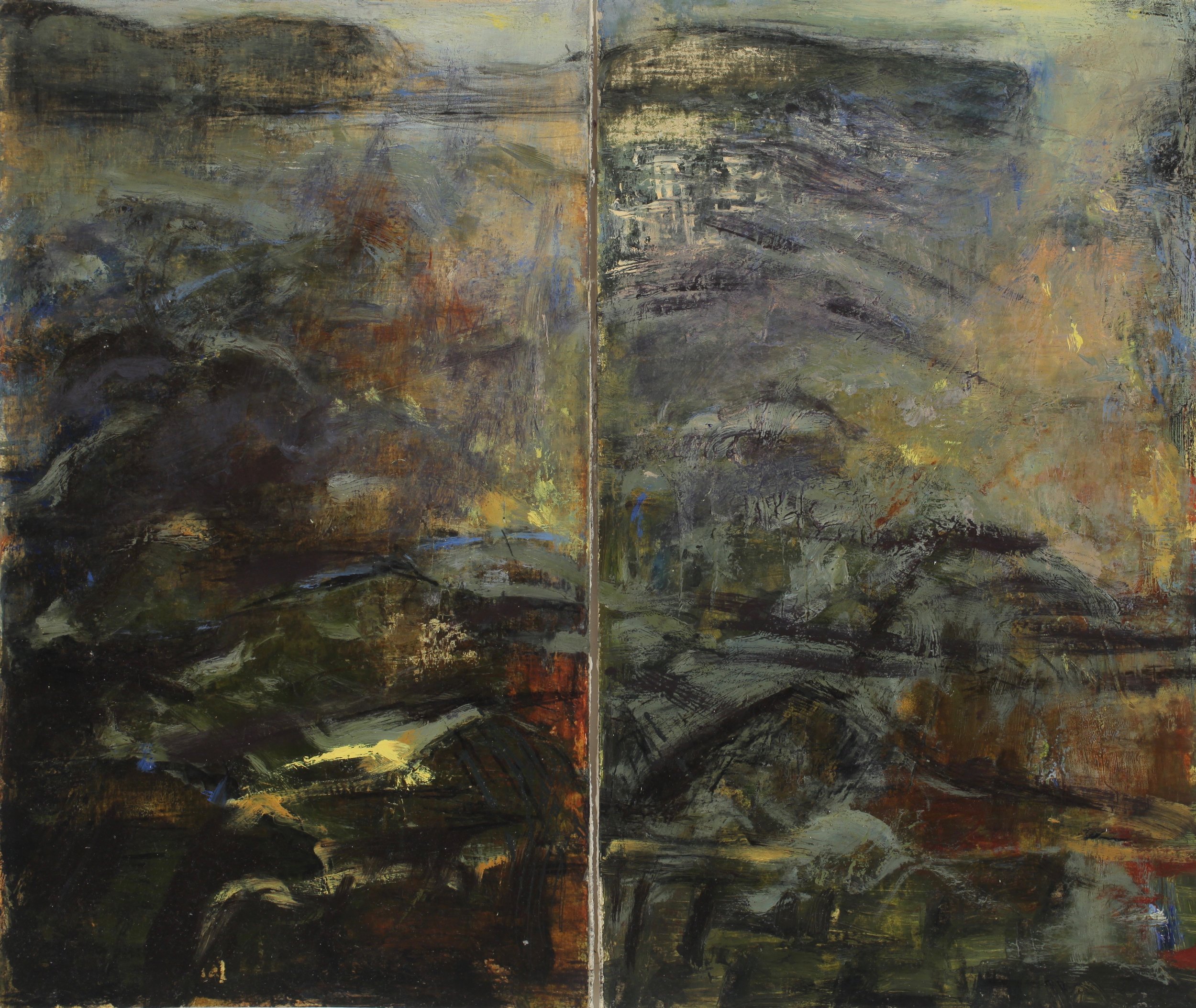 Study for vertical (diptych)