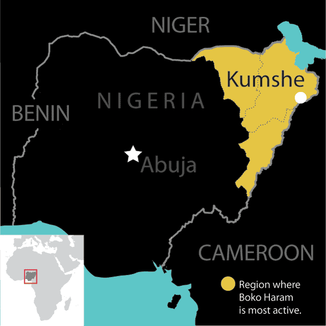 Book Haram's territory constitutes a fraction of the Nigerian state.