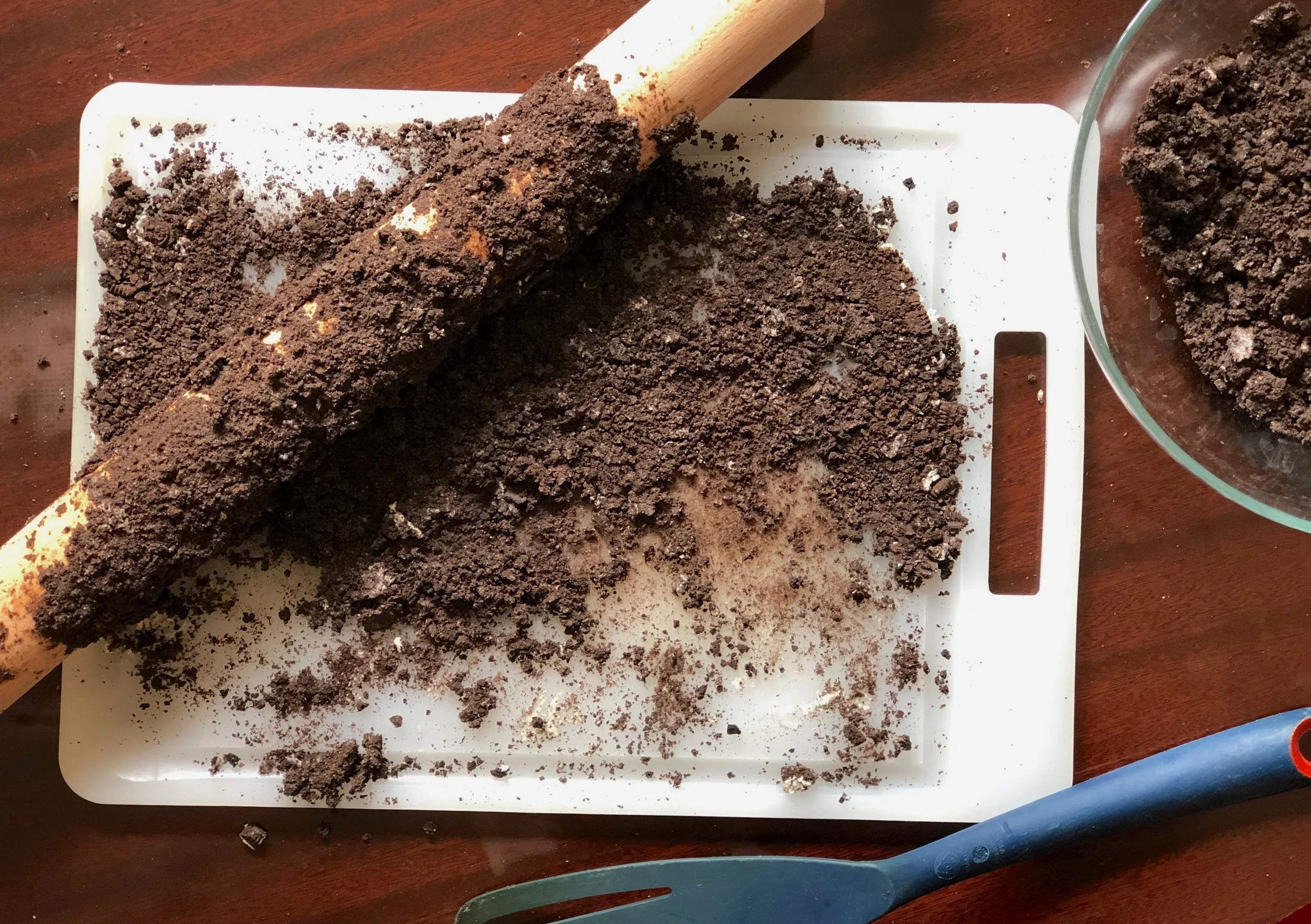Crushing Oreos the old-fashioned way…