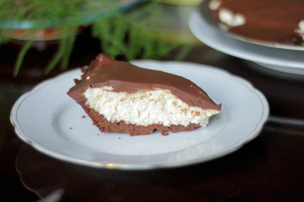 Mascarpone Peanut Butter Pie with Chocolate Ganache