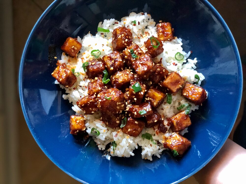 Sticky Sesame Tofu