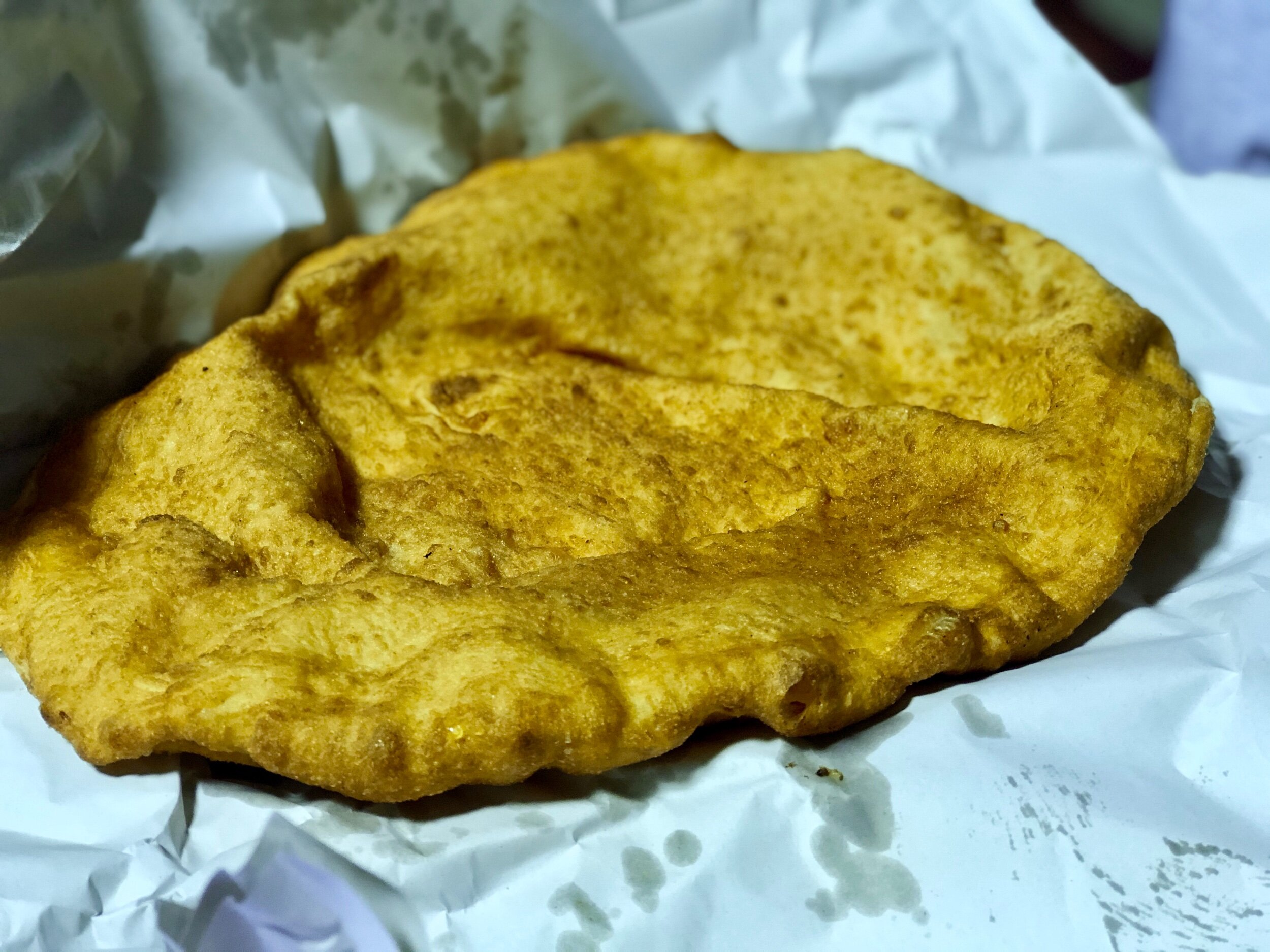  The fried pizza, usually stuffed with tomato, ricotta, mozzarella, some pork or pork fat, and seasoned with salt, pepper, and basil. 