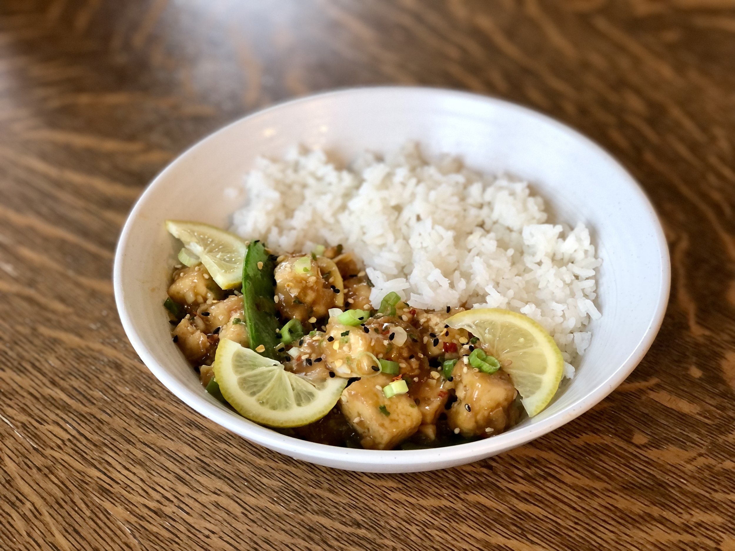 Sticky Lemon Tofu