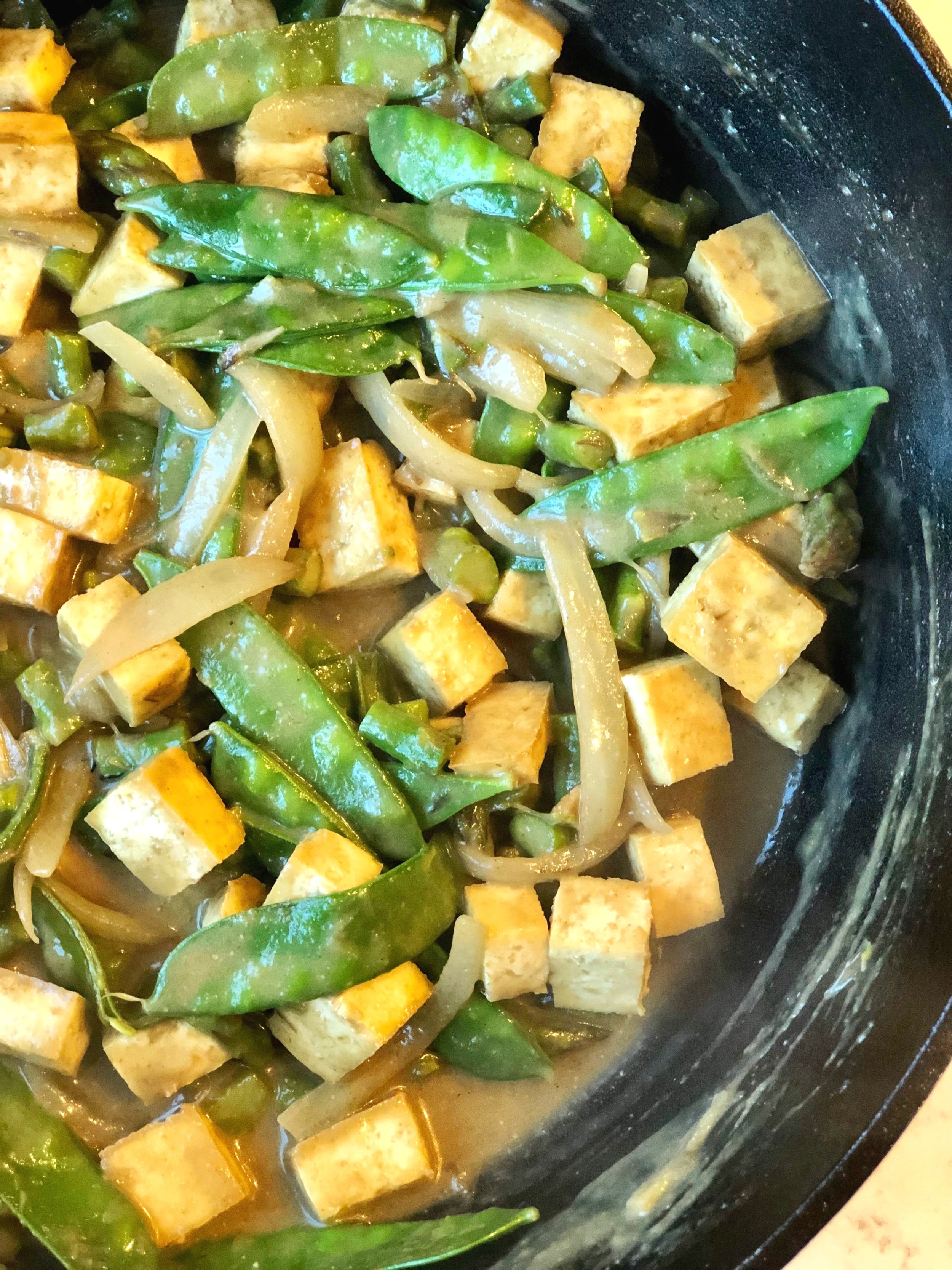 Green Tofu and Vegetable Curry