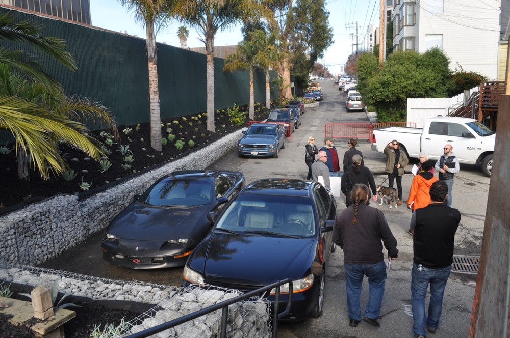 Members of the GBD Board tour the District's green spaces on January 10, 2016