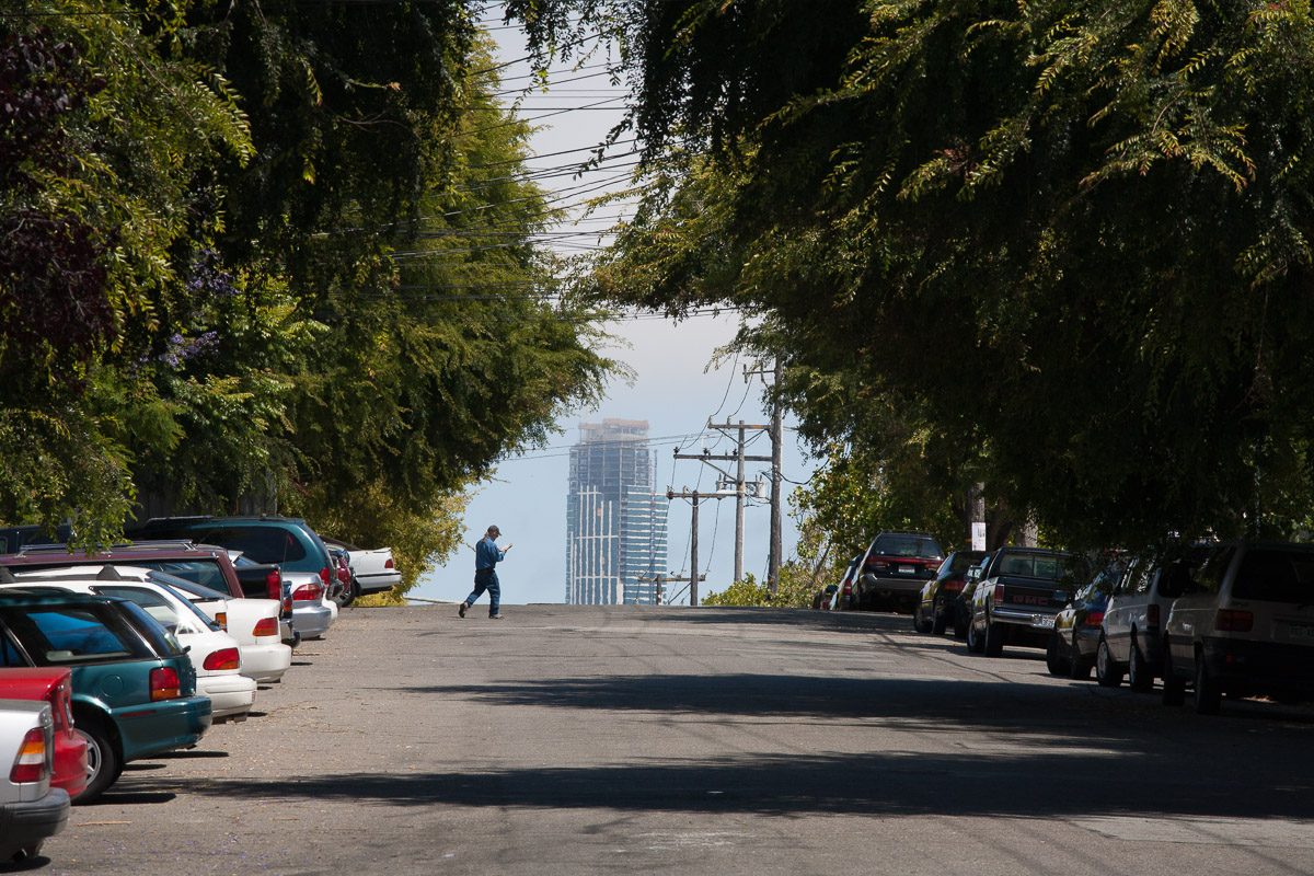 Tree-lined street in Dogpatch. Photo by Ralph Wilson. 