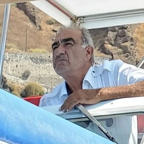 Boat captain in Santorini