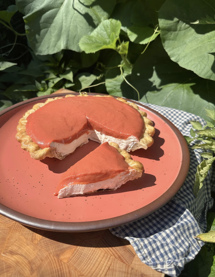 Cranberry, Dark Cherry and Apple pie with Spiced Oat Crumble