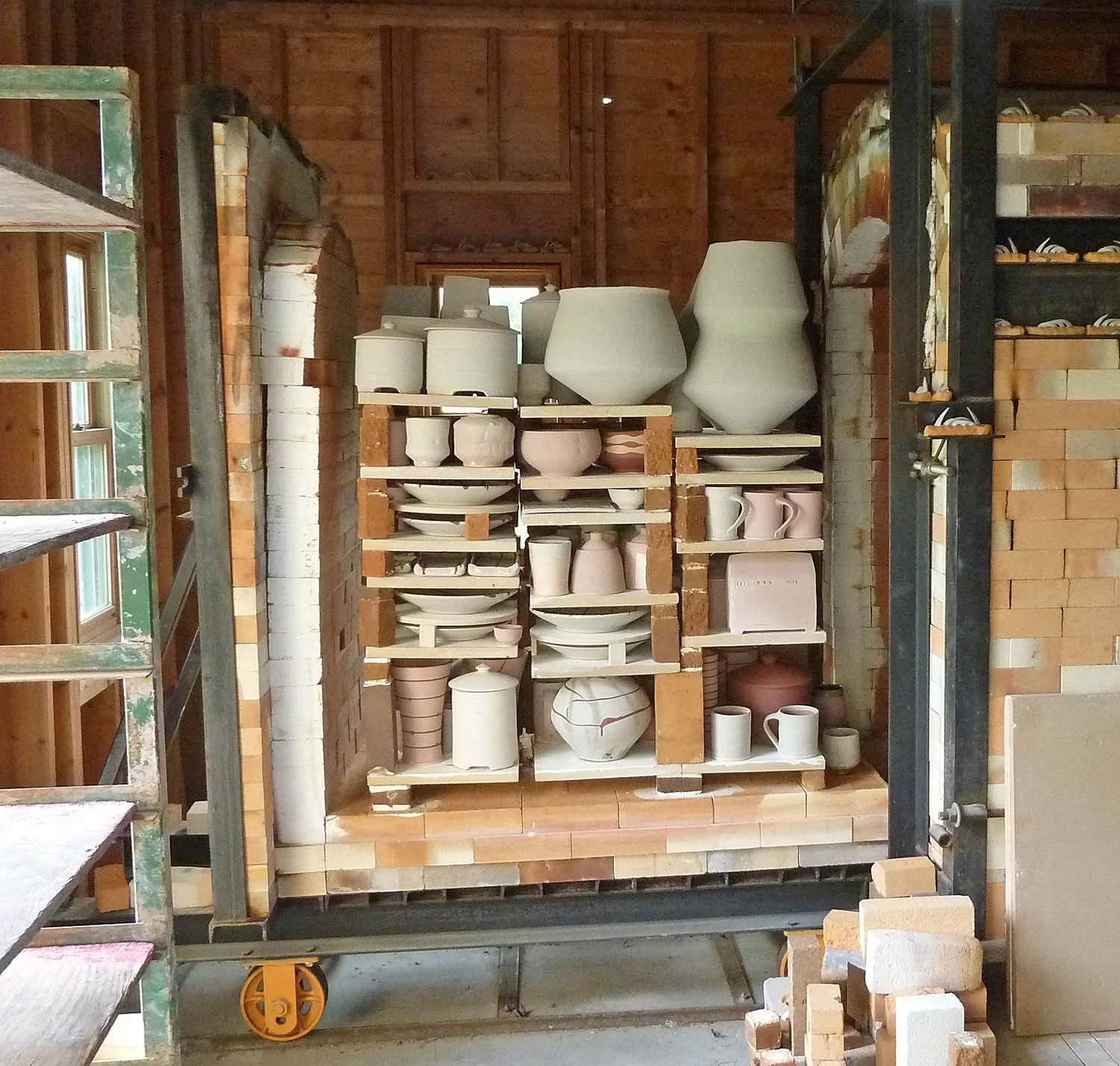 Loaded kiln.