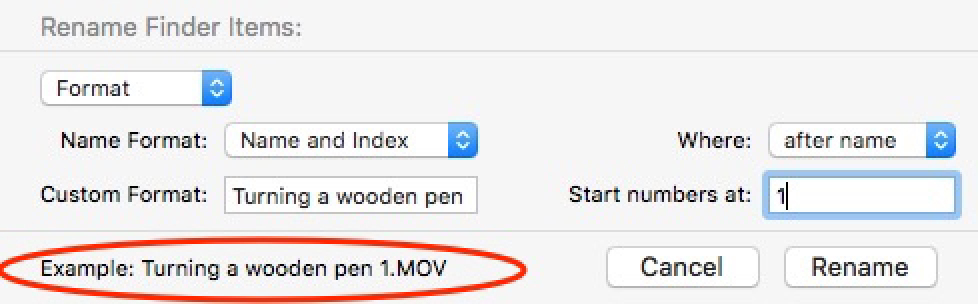 When you’re happy with the Example, click Rename and all of the files will be renamed almost instantly