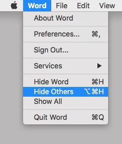 Hide and Hide Others are a pair of my favorite commands, and, not coincidentally, a pair of my favorite keyboard shortcuts.